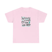 Ovarian Cancer Unisex Heavy Cotton Tee