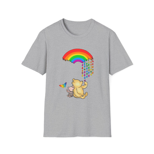 Winnie the Pooh Raining Pride Unisex Softstyle T-Shirt