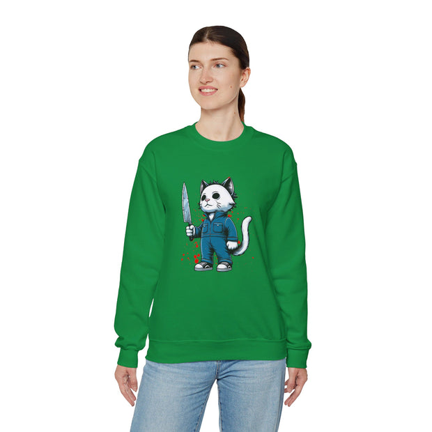 Horror Movie Cats Unisex Heavy Blend™ Crewneck Sweatshirt