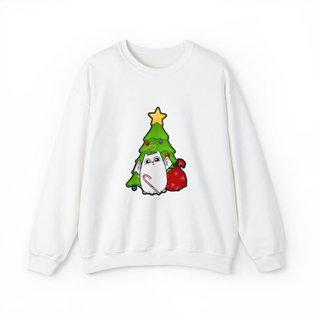 Christmas cat Unisex Heavy Blend™ Crewneck Sweatshirt
