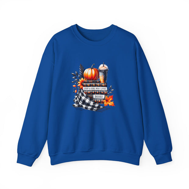 Just a Girl Who Loves Books Unisex Heavy Blend™ Crewneck Sweatshirt