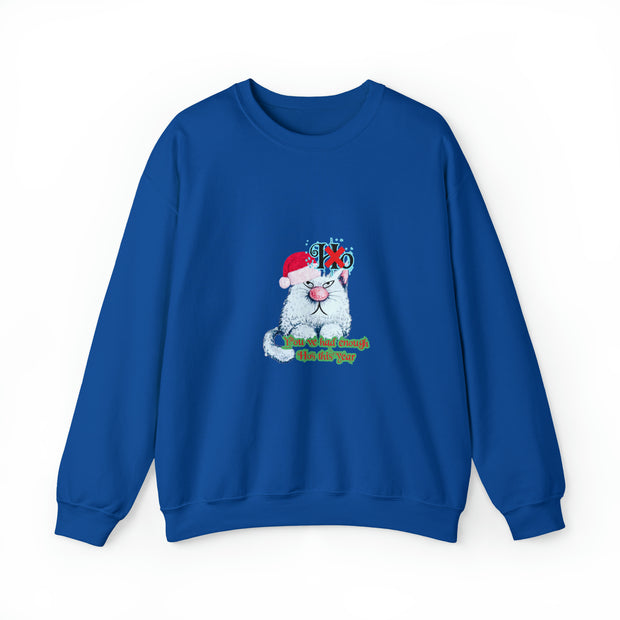 Christmas cat Unisex Heavy Blend™ Crewneck Sweatshirt