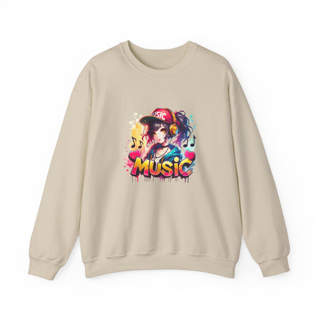 Graffiti Anime Girls Unisex Heavy Blend™ Crewneck Sweatshirt