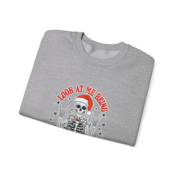 Festive Skeleton Unisex Heavy Blend™ Crewneck Sweatshirt
