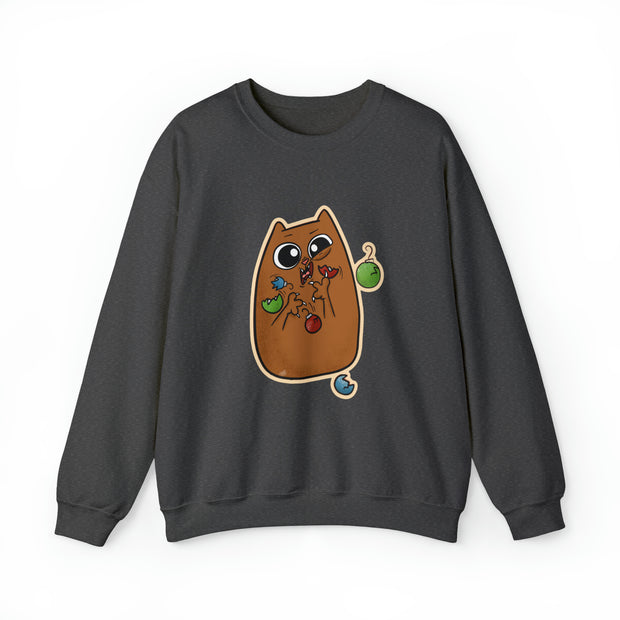Christmas cat Unisex Heavy Blend™ Crewneck Sweatshirt