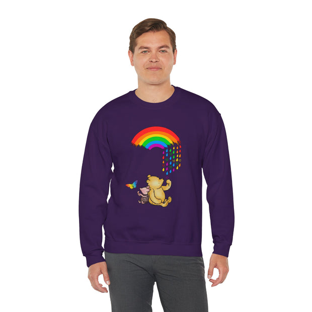 Winnie the Pooh Raining Pride Unisex Heavy Blend™ Crewneck Sweatshirt