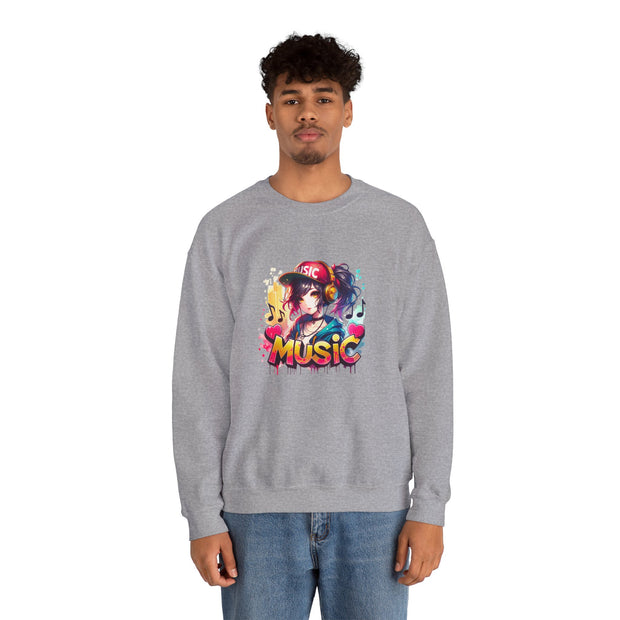 Graffiti Anime Girls Unisex Heavy Blend™ Crewneck Sweatshirt