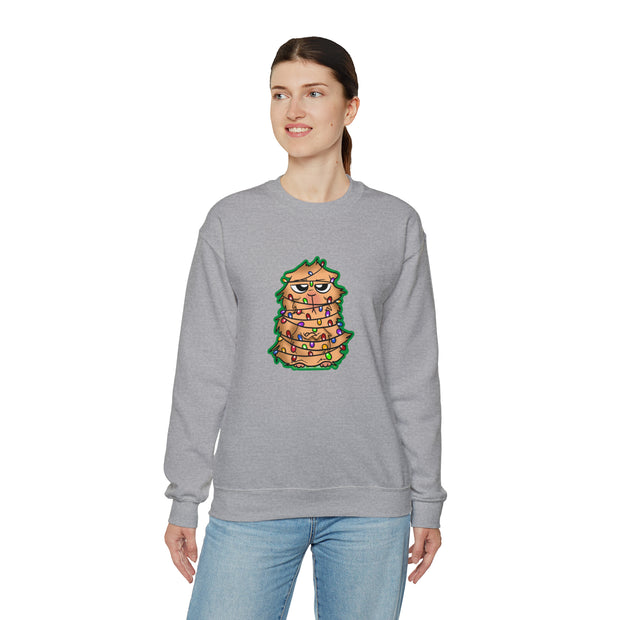 Christmas cat Unisex Heavy Blend™ Crewneck Sweatshirt