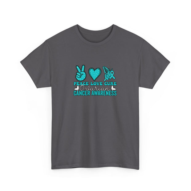 Peace Love Cure Unisex Heavy Cotton Tee