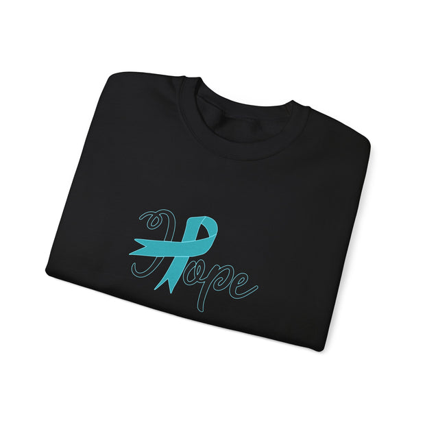 Ovarian Cancer Hope Unisex Heavy Blend™ Crewneck Sweatshirt