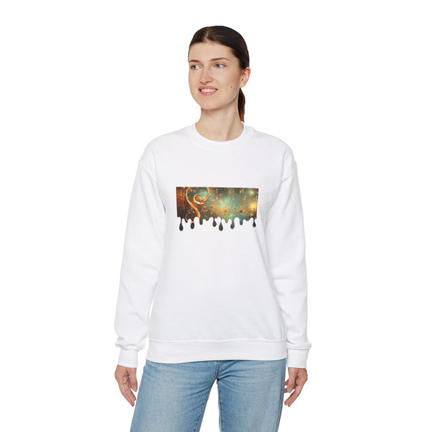 Golden Musical Notes Unisex Heavy Blend™ Crewneck Sweatshirt