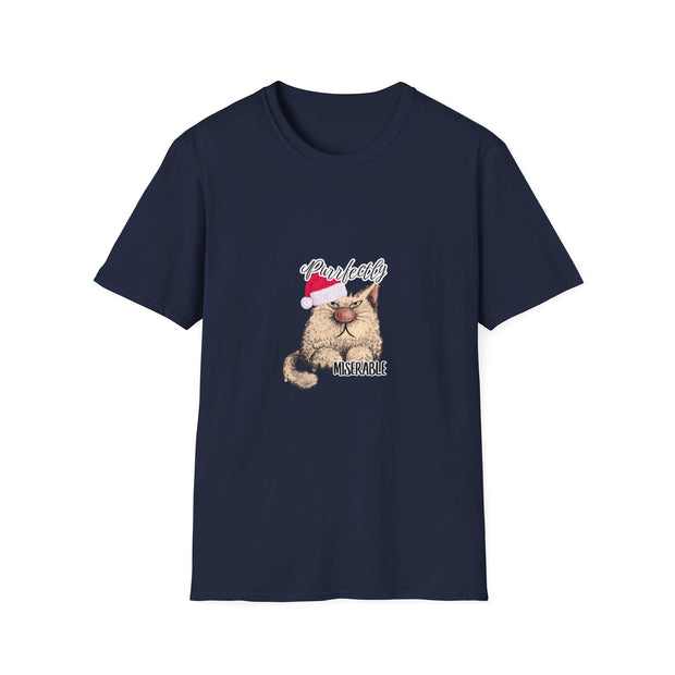 Christmas cat Unisex Softstyle T-Shirt