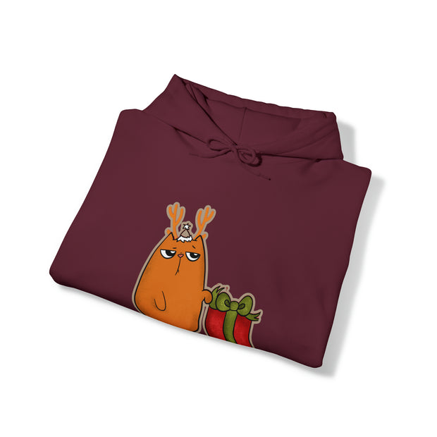 Christmas cat Unisex Heavy Blend™ Hooded Sweatshirt