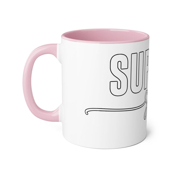 Breast Cancer Support Accent Mugs, 11oz