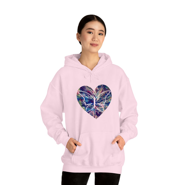 Heart Butterfly Unisex Heavy Blend™ Hooded Sweatshirt