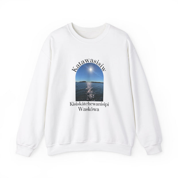 Cree Saskatchewan Skies Unisex Heavy Blend™ Crewneck Sweatshirt