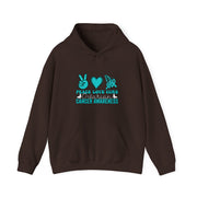 Peace Love Cure Unisex Heavy Blend™ Hooded Sweatshirt