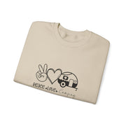 Peace Love Camping Unisex Heavy Blend™ Crewneck Sweatshirt