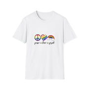 Peace Love and Pride Unisex Softstyle T-Shirt