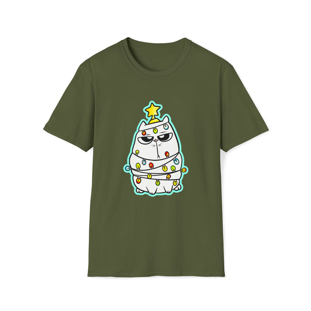 Christmas cat Unisex Softstyle T-Shirt