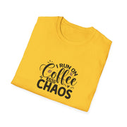 I Run on Coffee and Chaos Unisex Softstyle T-Shirt