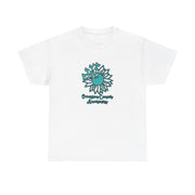 Ovarian Cancer Sunflower Unisex Heavy Cotton Tee