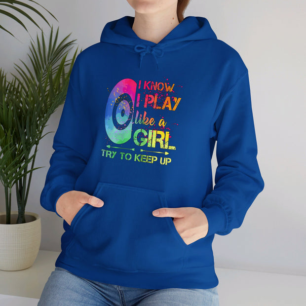 I Know I Play Like A Girl Unisex Heavy Blend™ Hooded Sweatshirt