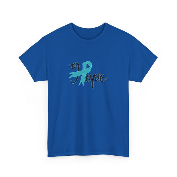 Ovarian Cancer Hope Unisex Heavy Cotton Tee