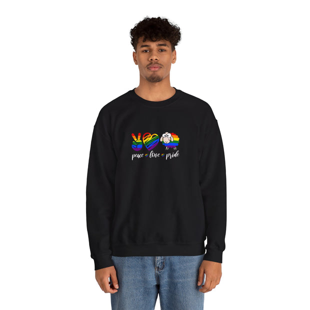 Peace Love Pride Unisex Heavy Blend™ Crewneck Sweatshirt