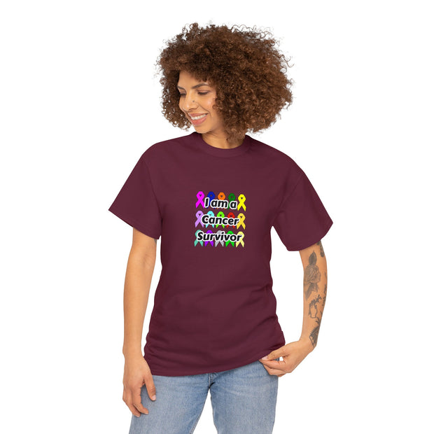 Cancer Survivor Unisex Heavy Cotton Tee