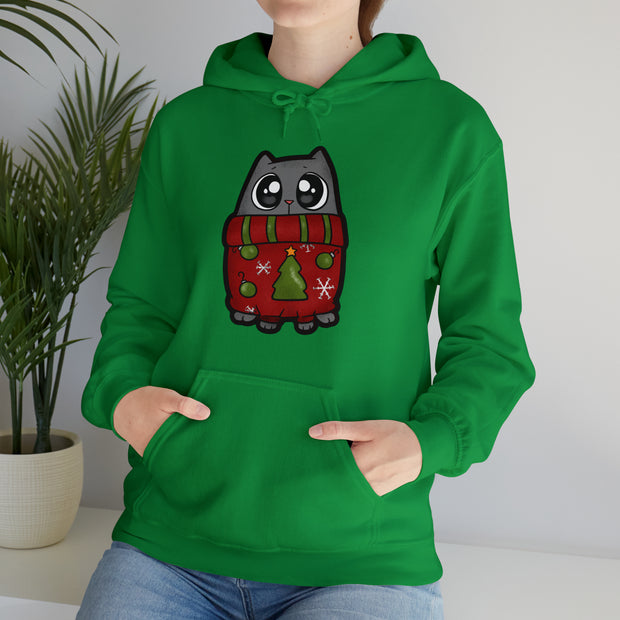 Christmas Cat Unisex Heavy Blend™ Hooded Sweatshirt