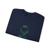 Ovarian Cancer Ribbon Unisex Heavy Blend™ Crewneck Sweatshirt