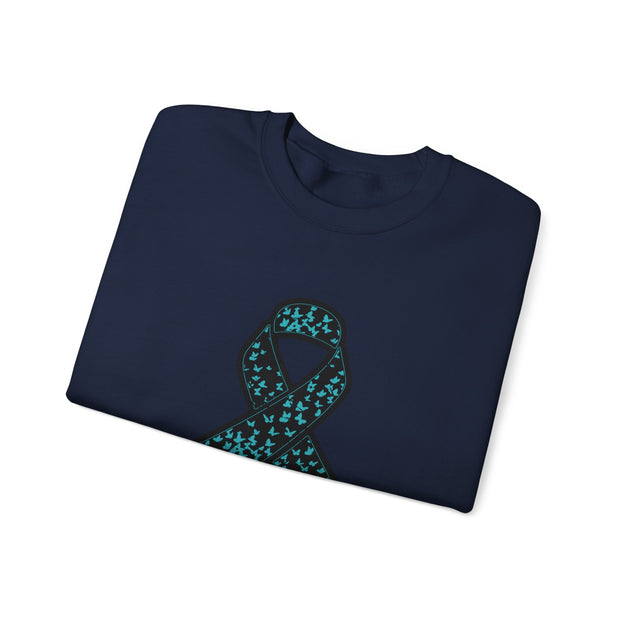 Ovarian Cancer Ribbon Unisex Heavy Blend™ Crewneck Sweatshirt
