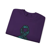 Ovarian Cancer Ribbon Unisex Heavy Blend™ Crewneck Sweatshirt