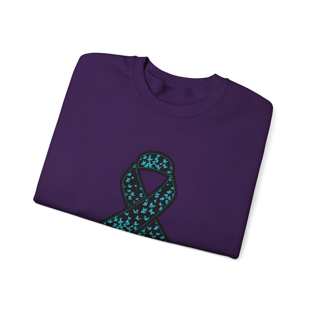 Ovarian Cancer Ribbon Unisex Heavy Blend™ Crewneck Sweatshirt