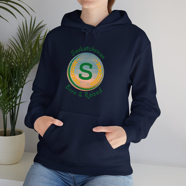 Saskatchewan Born & Raised Unisex Heavy Blend™ Hooded Sweatshirt