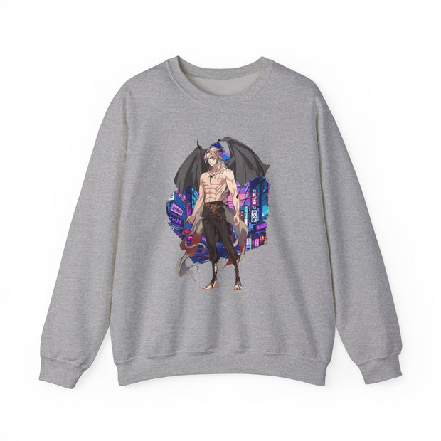 Anime Male Demon Unisex Heavy Blend™ Crewneck Sweatshirt