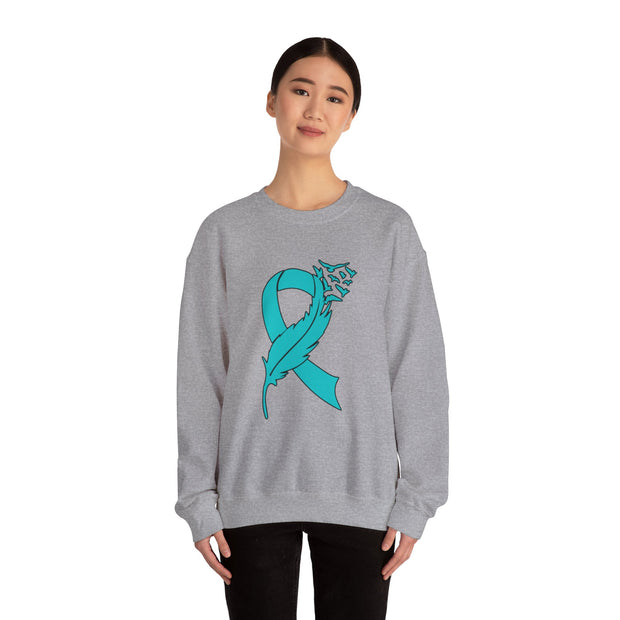 Teal Ribbon Unisex Heavy Blend™ Crewneck Sweatshirt