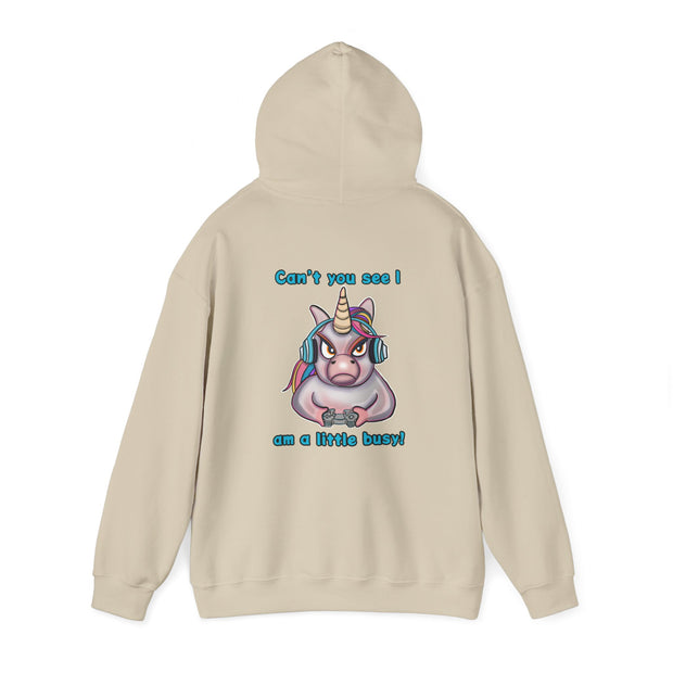 Busy Gaming Unicorn Unisex Heavy Blend™ Hooded Sweatshirt