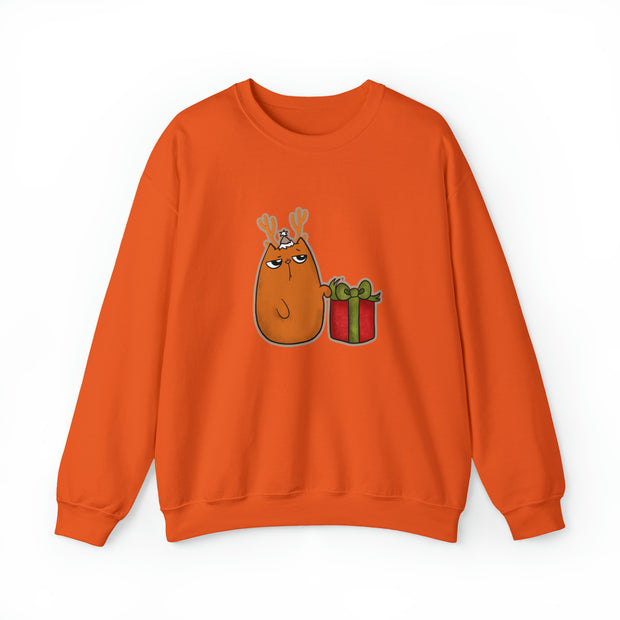 Christmas cat Unisex Heavy Blend™ Crewneck Sweatshirt