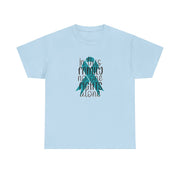 Family Support Ovarian Cancer Unisex Heavy Cotton Tee