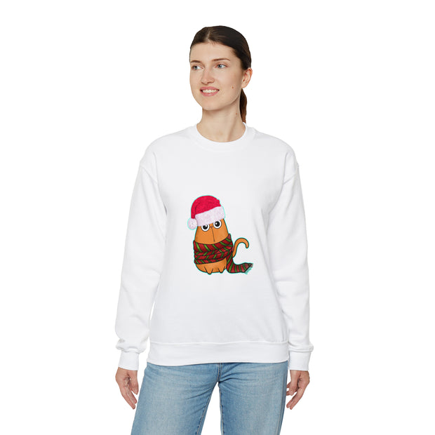 Christmas cat Unisex Heavy Blend™ Crewneck Sweatshirt