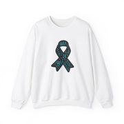 Ovarian Cancer Ribbon Unisex Heavy Blend™ Crewneck Sweatshirt