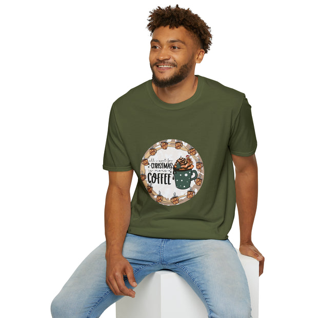 Christmas Coffee Unisex Softstyle T-Shirt