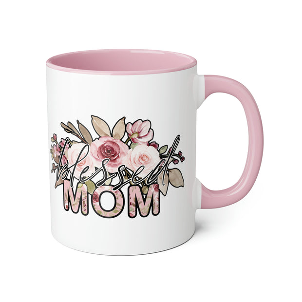 Mom Flowers Accent Mugs, 11oz