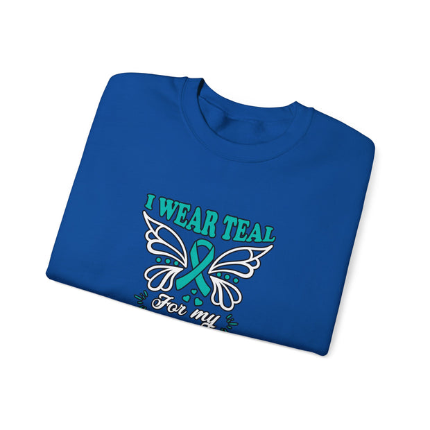 Teal for Mom Unisex Heavy Blend™ Crewneck Sweatshirt