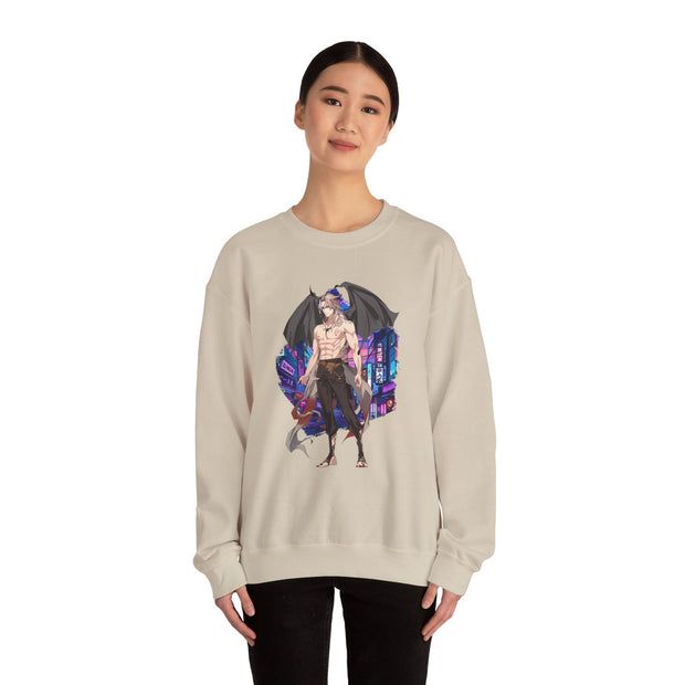 Anime Male Demon Unisex Heavy Blend™ Crewneck Sweatshirt