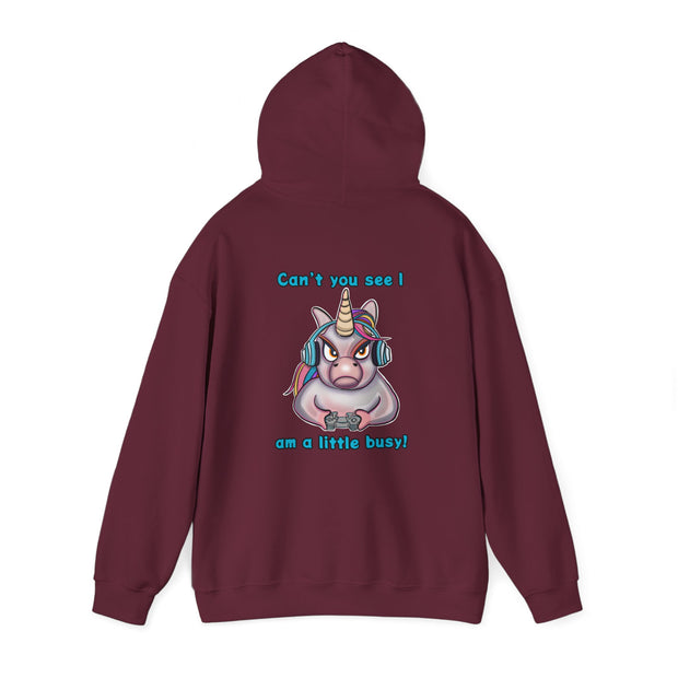 Busy Gaming Unicorn Unisex Heavy Blend™ Hooded Sweatshirt