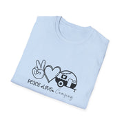 Peace Love Camping Unisex Softstyle T-Shirt