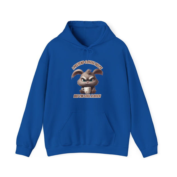 I Pretend that Coffee Helps Unisex Heavy Blend™ Hooded Sweatshirt